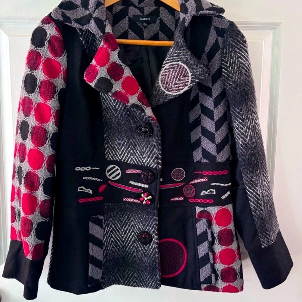 KAKTUS ladies pea coat. Size L.
